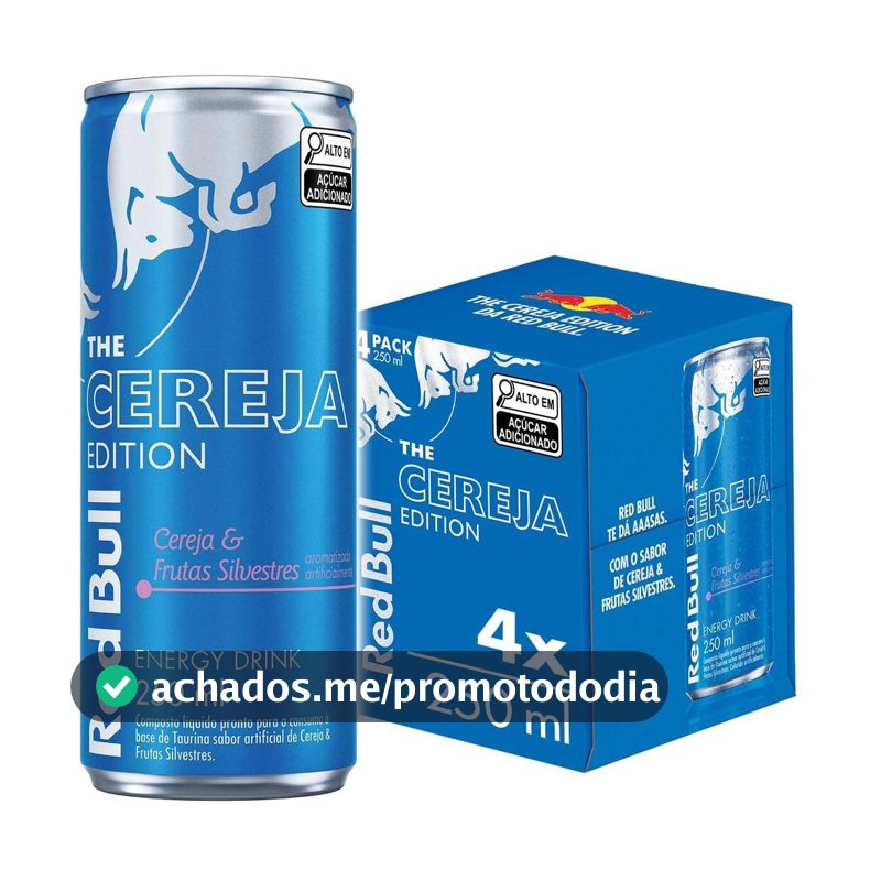 Red Bull Energético Cereja e Frutas Silvestres 250ml 4 latas