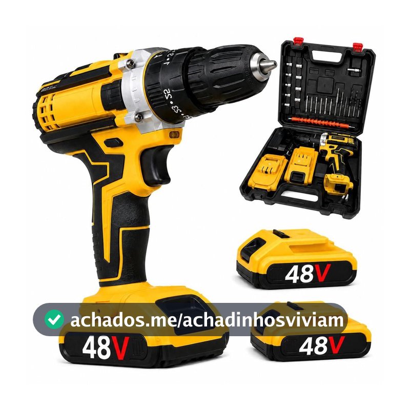 Parafusadeira Furadeira De Impacto 48V Bivolt Pró 2026 120 N.M. Profissional 2 Baterias 8000 mAh Com Maleta Resistente - NoroTech Eletrônicos - Parafusadeira