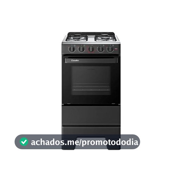 Fogão 4 Bocas Esmaltec Preto Ideal Pop 4120