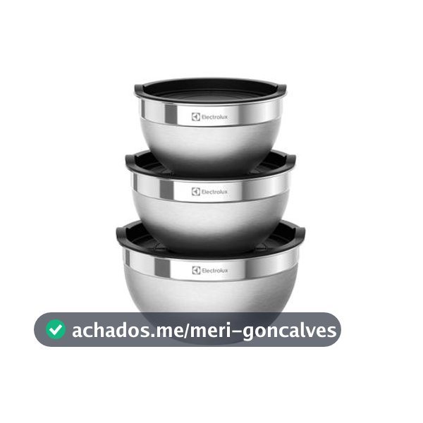 Conjunto de Bowls e Medidores de Inox 3 Peças Electrolux Multiuso 41049099