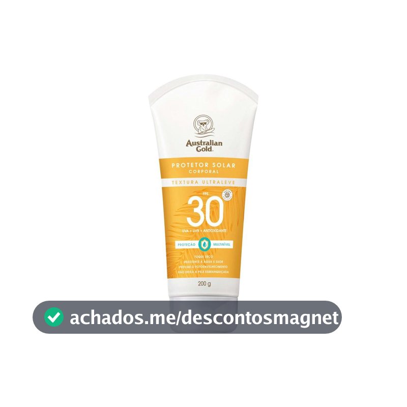 Protetor Solar Corporal Australian Gold 50432 Creme FPS 30 200g