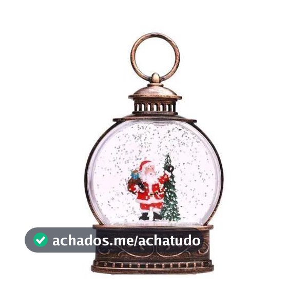 Enfeite De Natal Papai Noel - Com Luz E Som Efeito Água