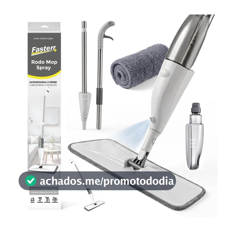 Mop Spray Com Reservatório Rodo Vassoura Magica Limpeza Esfregão FST025