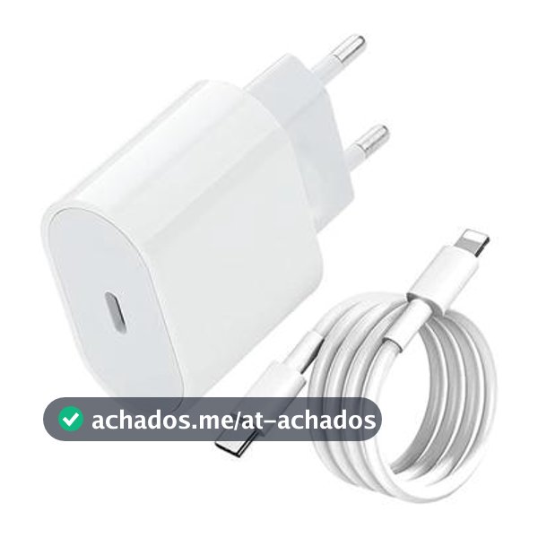 Carregador Turbo Fonte 30w Usb-c+ Cabo Compatível com IPhone 11 12 13 14 Pro X XR XS
