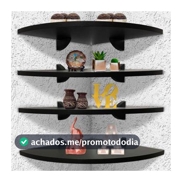 Kit 4 Prateleiras De Parede De Canto Organizadora P/ Quarto Sala Cozinha Em MDP 35 X 35 cm - Genus Móveis - Prateleira - Magazine Queropromolulu