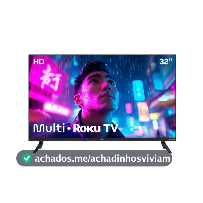 Smart TV DLED 32 HD Multi Essencial Roku 3HDMI 2USB Wi-Fi