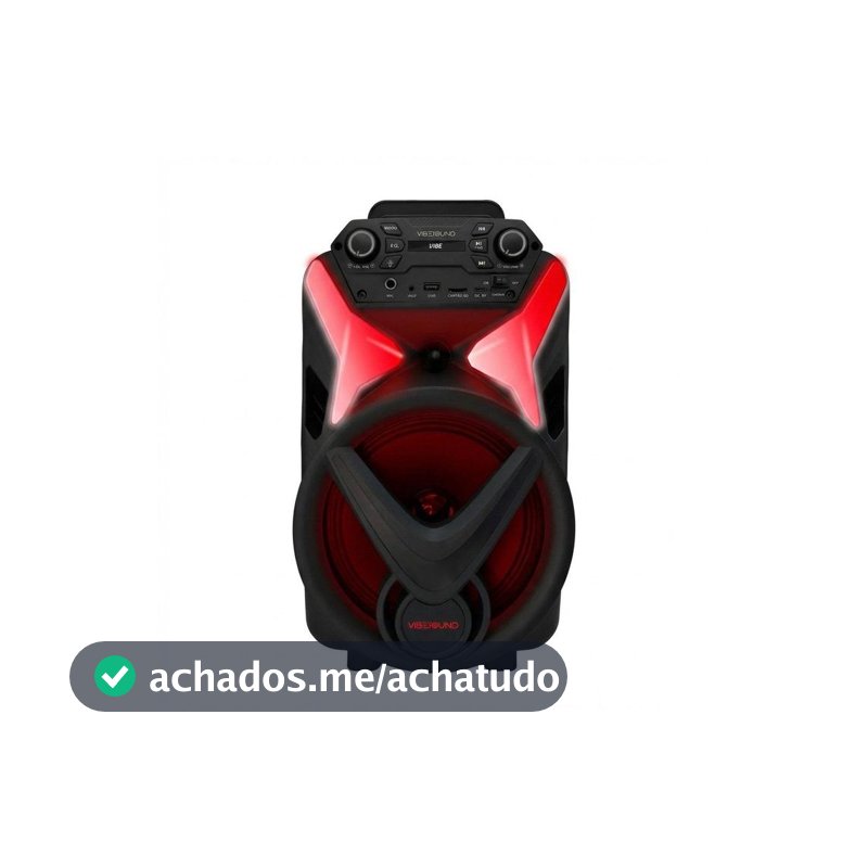 Caixa de Som Amplificada Bluetooth Vivensis Vibe Sound V8 Power 340W USB