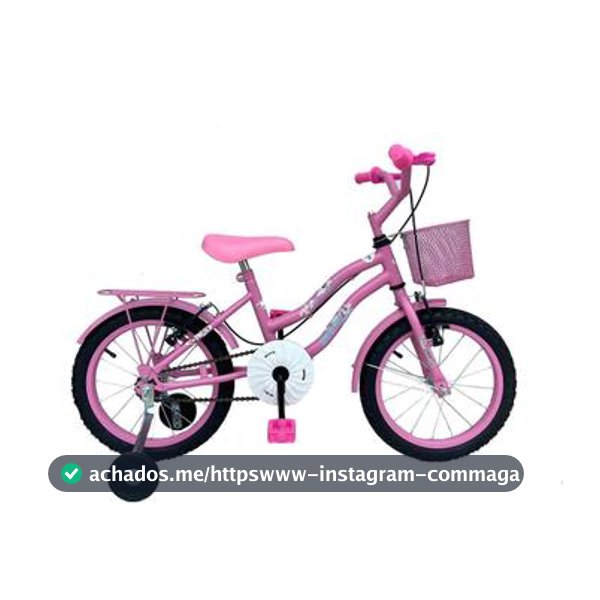 Bicicleta Aro 16 Infantil Feminina Princesa Retro C/ Cestinha Rodinhas De Treinamento