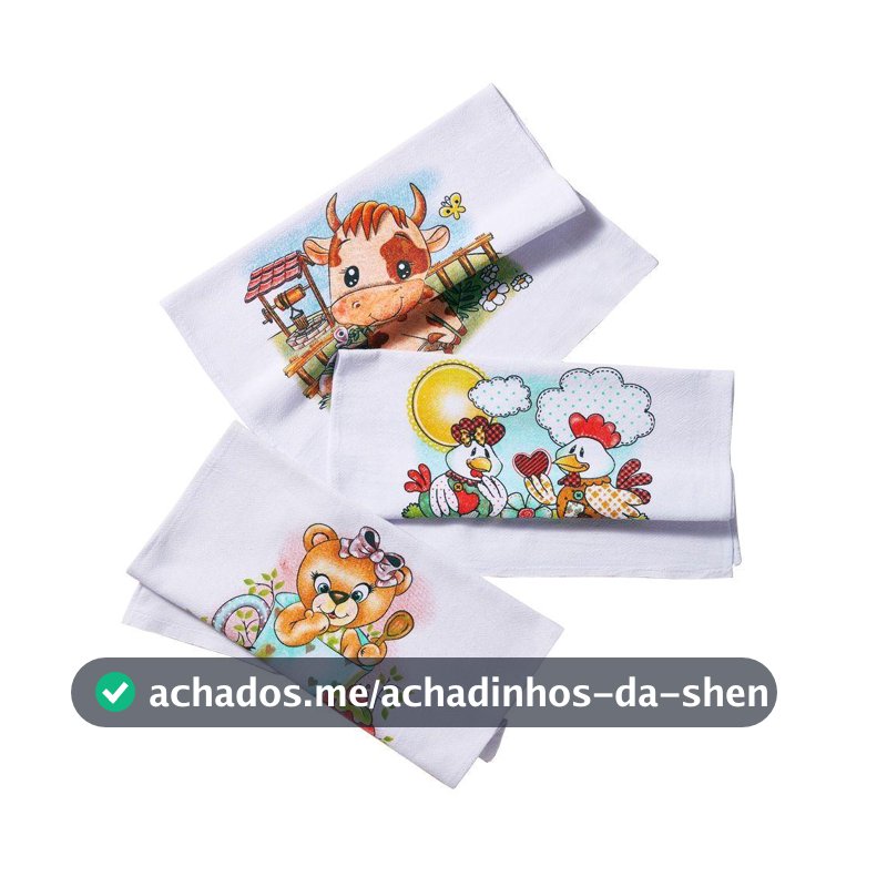 Kit 10 Pano De Prato Bainha Estampado Pé De Galinha - Rubber Store - Pano de Prato - Magazine Palomadutra