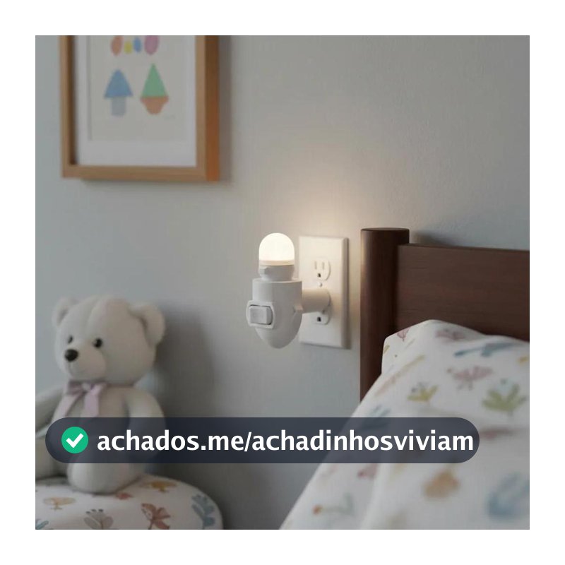 Mini Abajur de Led Luminaria Luz Noturna Tomada Abajur Quarto Bebê Criança Corredor Infantil Bivolt