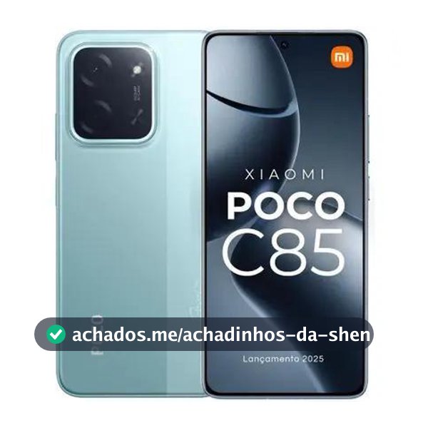 Xiaomi POCO C85 NFC 120Hz 128GB ou 256GB e 6GB ou 8GB de RAM Câmera 50MP Tela 6.88 120Hz NFC Smartphone Custo benefício Celular 16GB Ramboost