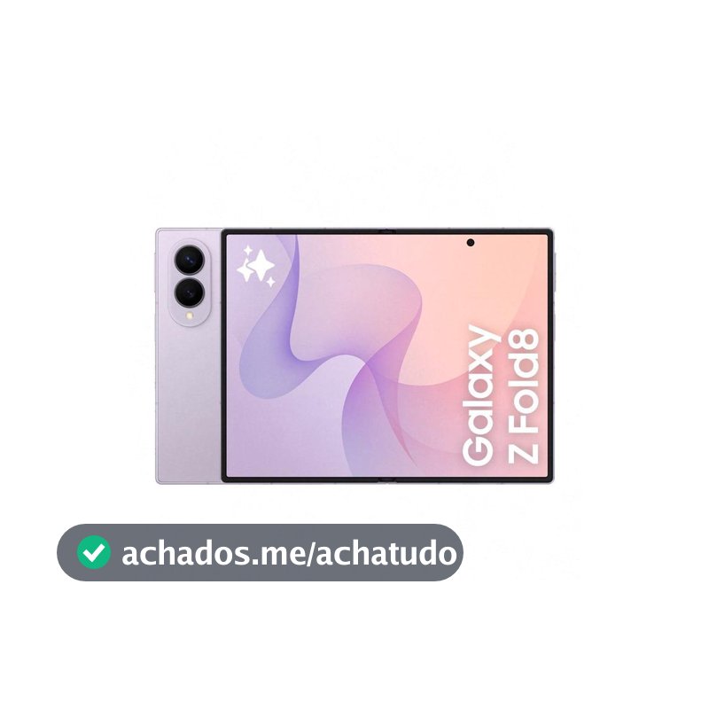Celular Samsung Galaxy Z Fold8 256GB 12GB RAM Lavanda 7,6” Câm. Traseira 50+50MP Frontal 10M