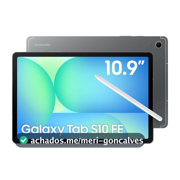 Tablet Samsung Galaxy Tab S10 FE com Capa e Caneta  S Pen 8GB RAM 128GB 10,9" Android 15 Exynos 1580 Wi-Fi