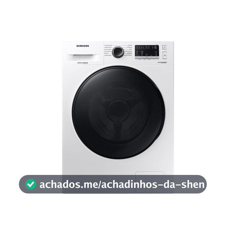 Lava e Seca Samsung 11kg Inverter 3 em 1 Água Quente e Fria Branca WD11A4453BW