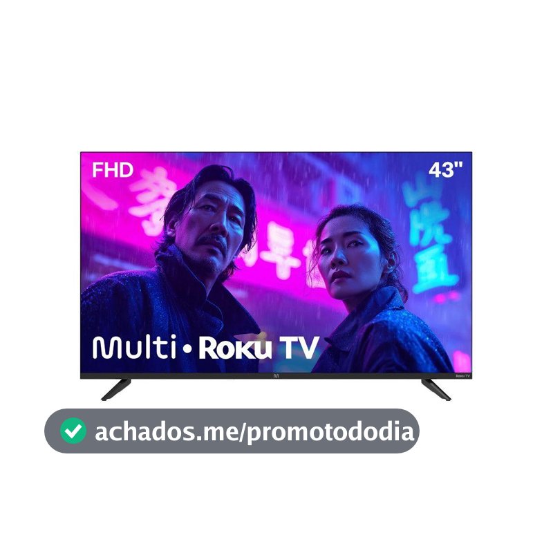 Multi Roku TV 43 Smart DLED FHD Wi-fi 3 HDMI Alexa e Google Home