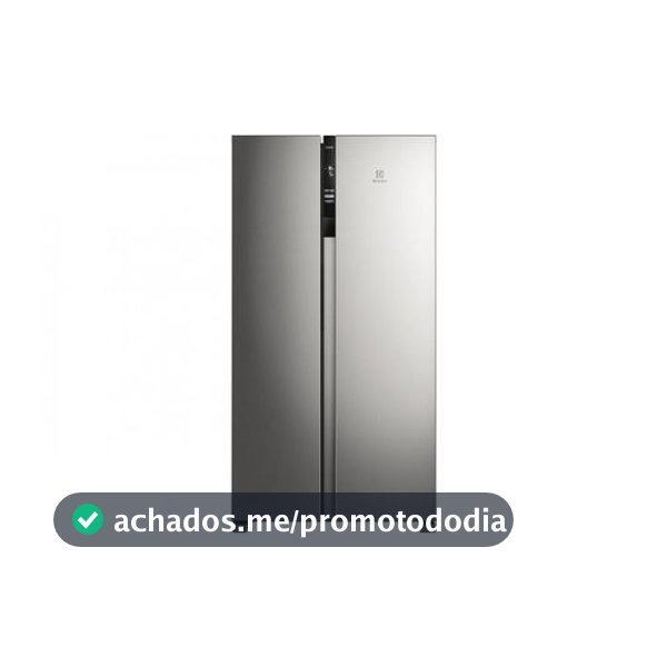 Geladeira Electrolux Frost Free Inverter 440L Efficient com AutoSense Side by Side cor Inox Look (IS4S) - Geladeira / Refrigerador Side by Side - Magazine Achadoshardware