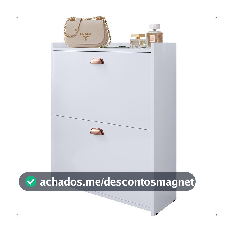 Sapateira Closet Vertical Organizadora 12 Pares Calçados Unissex Prateleira 2 Andares Gavetas Basculante Branco - Lojas RPM - Prateleira e Acessórios - Magazine Sacafarelli