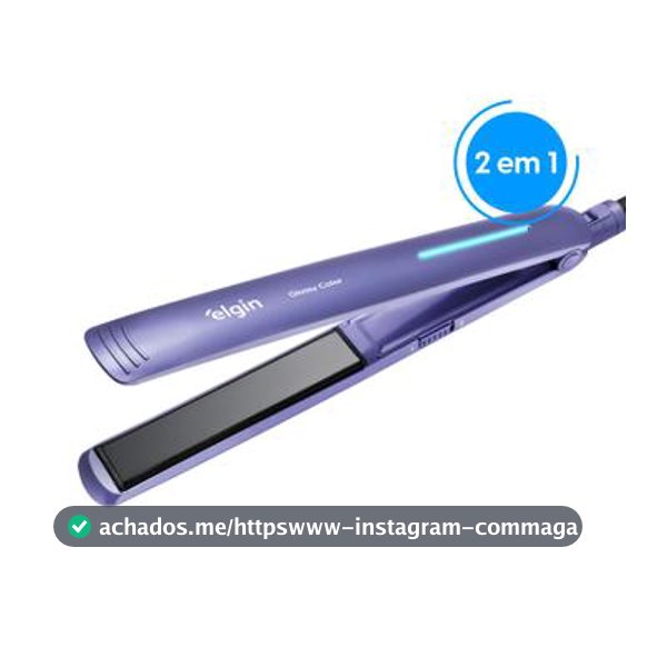 Prancha Alisadora Chapinha Elgin Glossy Color Bivolt 230C Tourmaline Íon -
