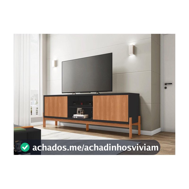 Rack para TV 75” 2 Portas Caemmun Tannen 1.