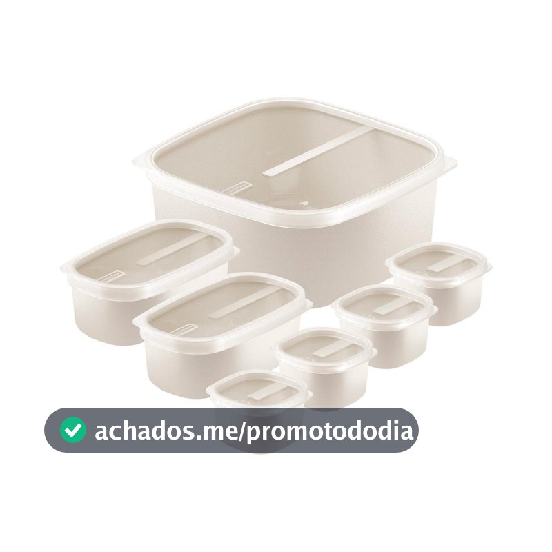 Jogo de Potes Herméticos Tramontina com Tampa MixColor 7 Peças