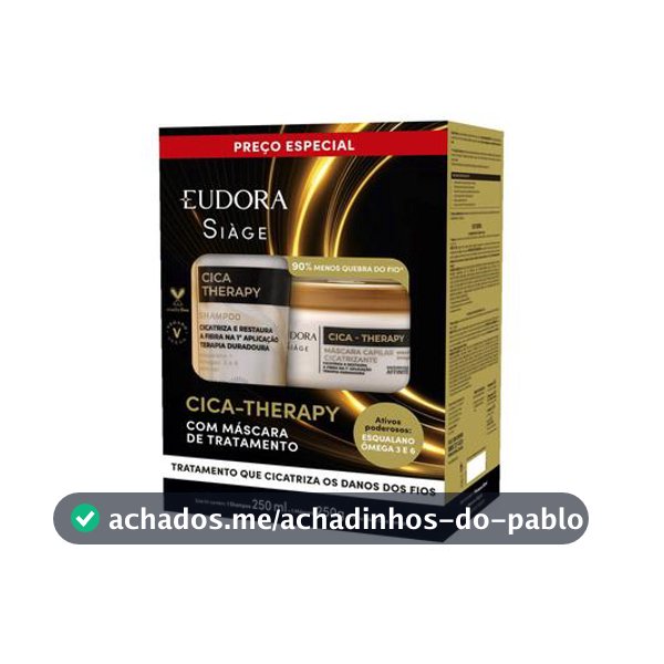 Kit de Tratamento Capilar Eudora Siàge Cica-therapy Shampoo e Máscara