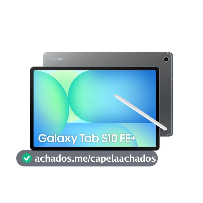 Tablet Samsung Galaxy Tab S10 FE+ WiFi, 128GB, 8GB, Tela 13.1" 90Hz, S Pen e Capa Inclusas - Tablet Samsung