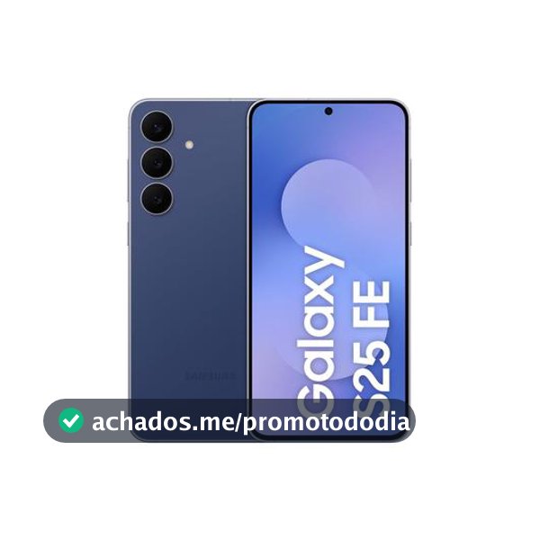 Celular Samsung Galaxy S25 FE 128GB 5G 8GB RAM Azul Marinho 6,7" Câm. Tripla + Selfie 12MP - S25 FE