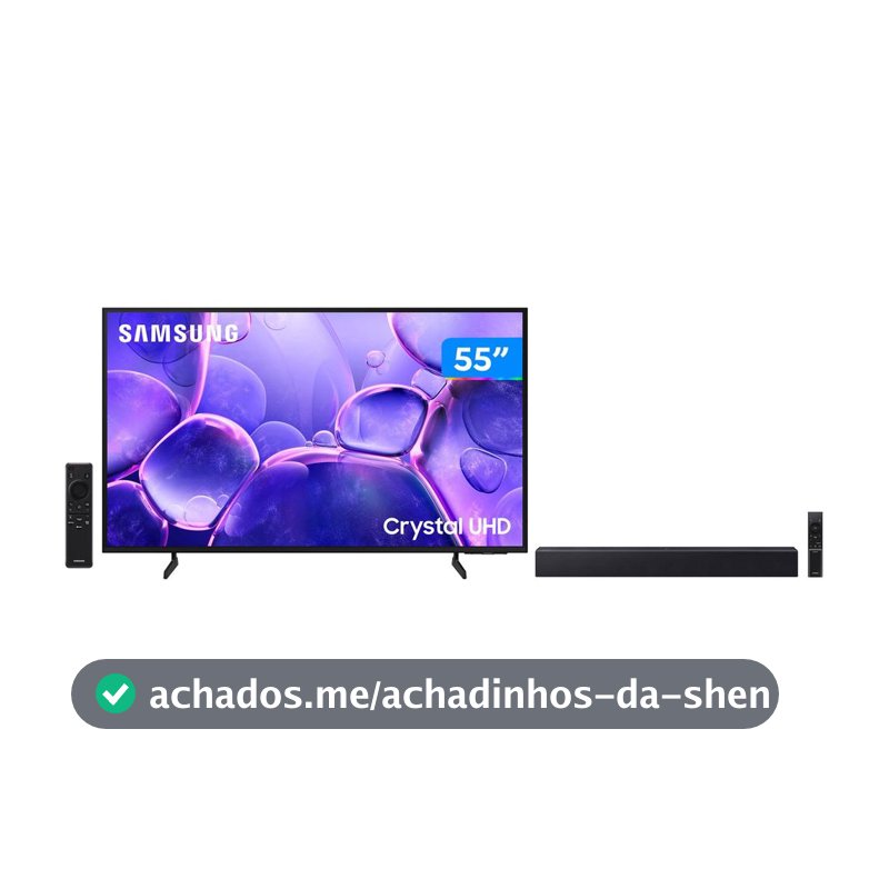 Smart TV 55” Samsung 4K UHD Crystal UHD