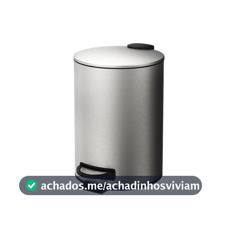 Lixeira Inox com Tampa com Pedal 5L Brinox Spin
