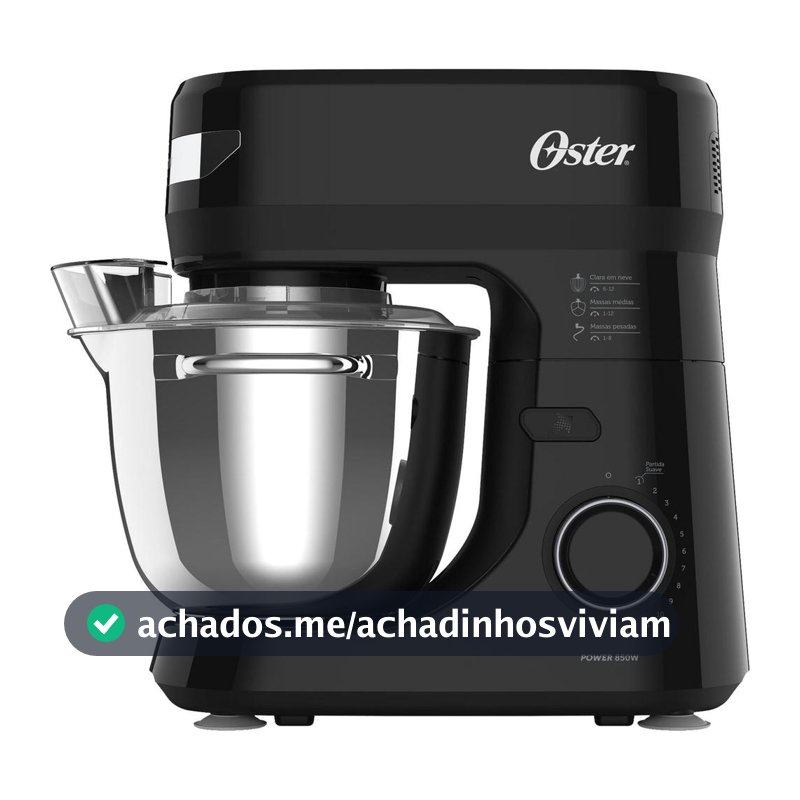 Batedeira Planetária Oster Preta 850W