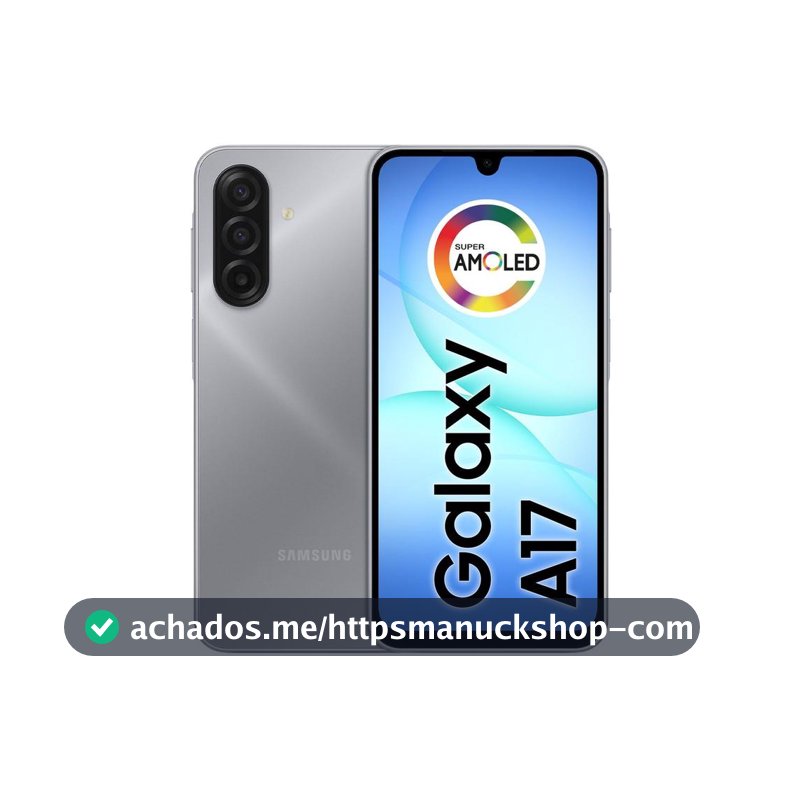 Celular Samsung Galaxy A17 256GB 8GB RAM Cinza 6,7" Câm. Tripla + Selfie 13MP