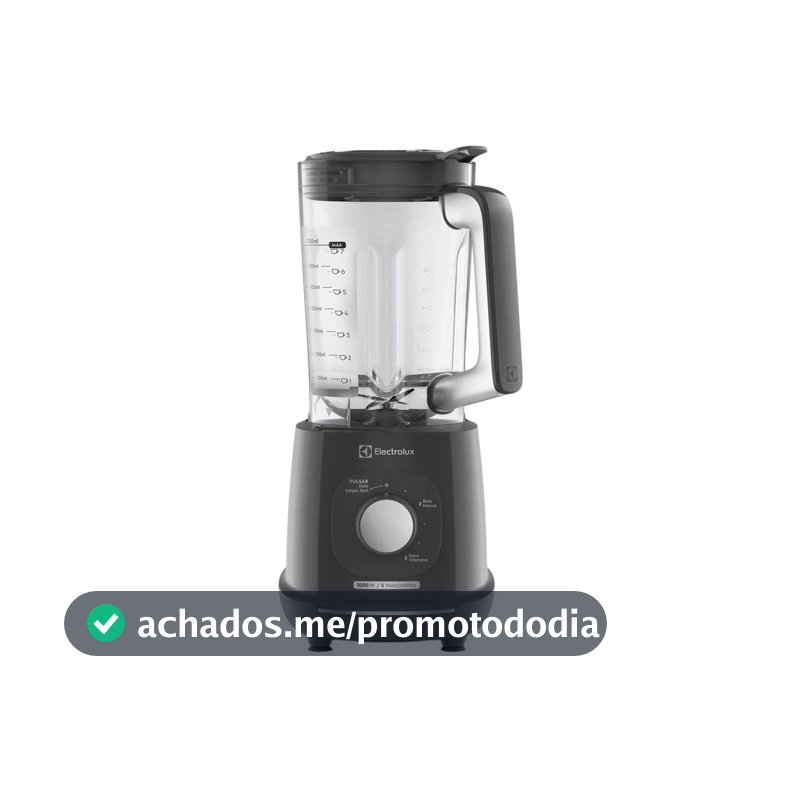 Liquidificador Electrolux 1000W 2.7L Efficient TriForce 5 Velocidades Cinza (EBL1000) - Liquidificador