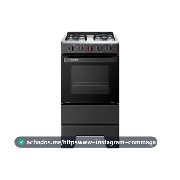 Fogão 4 Bocas Esmaltec Preto Ideal Pop 4120