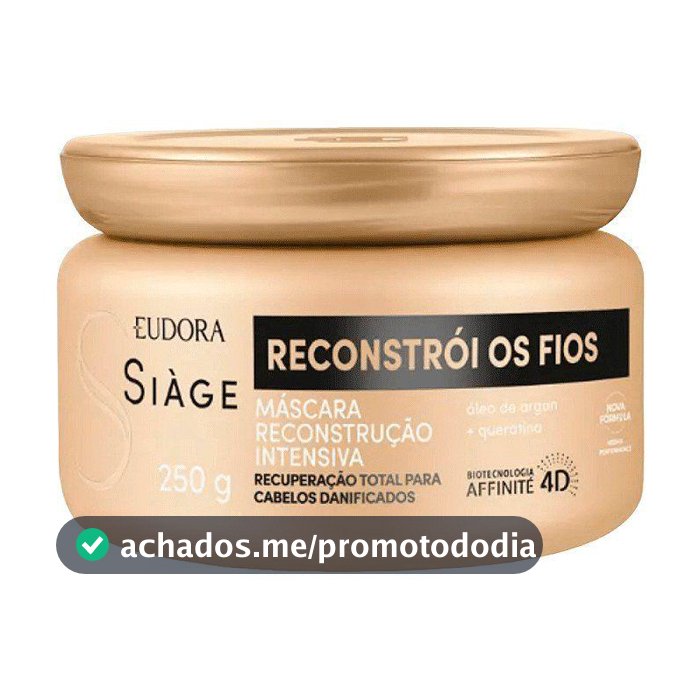 Máscara Capilar Eudora Siàge Reconstrói os Fios 250g