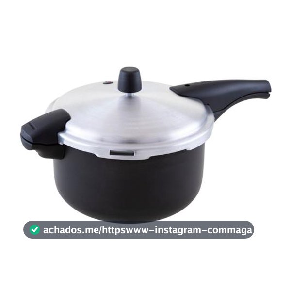 Panela de Pressão Tramontina Antiaderente 6L Preto e Prata Vancouver Effect
