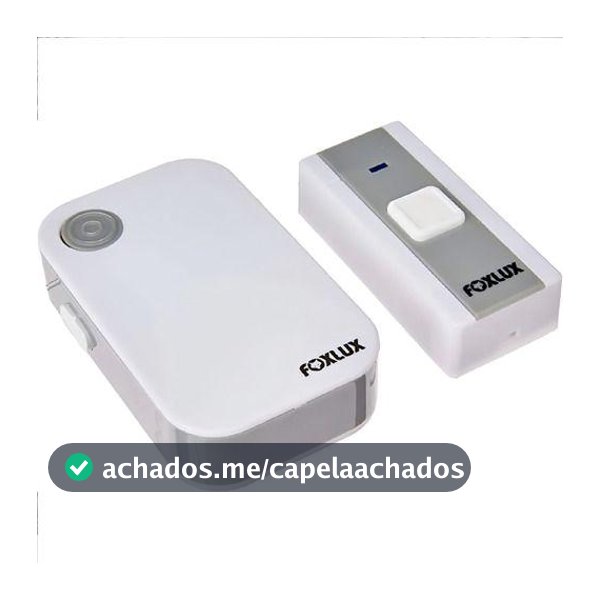 Campainha Sem Fio Bivolt Branca Foxlux