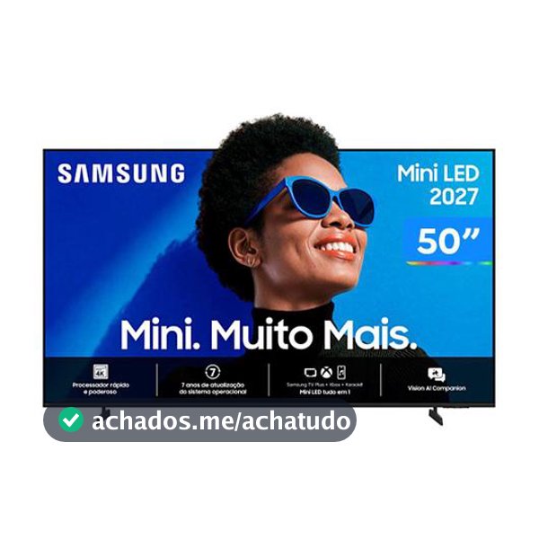 Smart TV 50" Samsung 4K UHD Mini LED M75H One UI Tizen UN50M75HAGXZD 2027