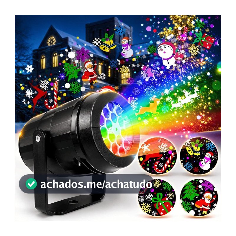 Projetor Natalino Refletor Prova D'agua Varios Desenhos Natal Led Laser Decoração Luz Colorida - 10 3D Studio - Projetor - Magazine Axadinhos99