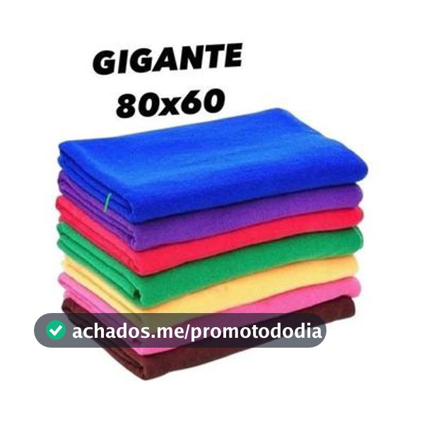 Panos Chão Microfibra Gigante Kit 5 Un 80x60cm Direto de Fábrica Multiuso Seca Limpa Casa Carro