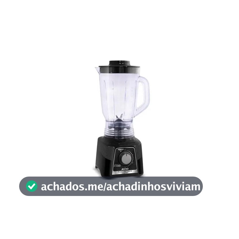 Liquidificador Arno Power Max LQ33 5 Velocidades 4 Lâminas 1,4L Preto 700w