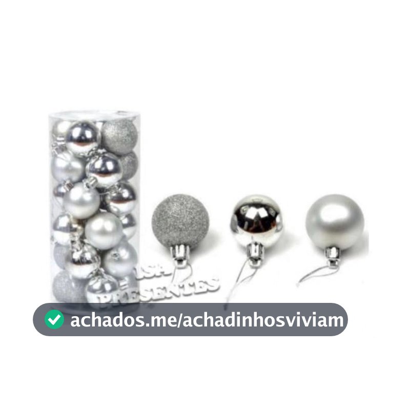 Kit 24 Bola Enfeite De Natal Para Arvore Decoração Festa 4cm