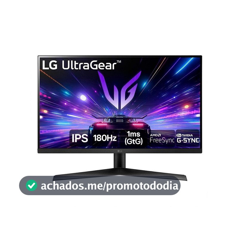 Monitor Gamer LG UltraGear 27", FHD, 180Hz, 1ms, IPS, DP e HDMI, HDR10, FreeSync, G-Sync - 27GS60F-B - Monitor para PC - Magazine Cacaprom0