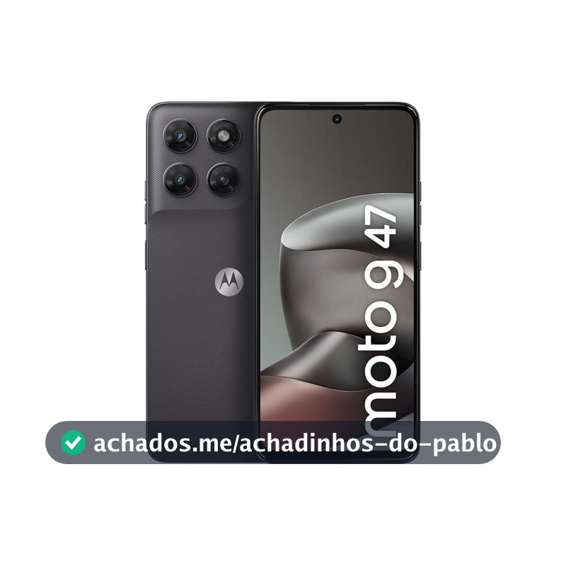 Smartphone Motorola Moto g47 128GB 5G 12GB (4GB RAM + 8GB RAM Boost) Grafite 6,7" Câm. Dupla Selfie 32MP