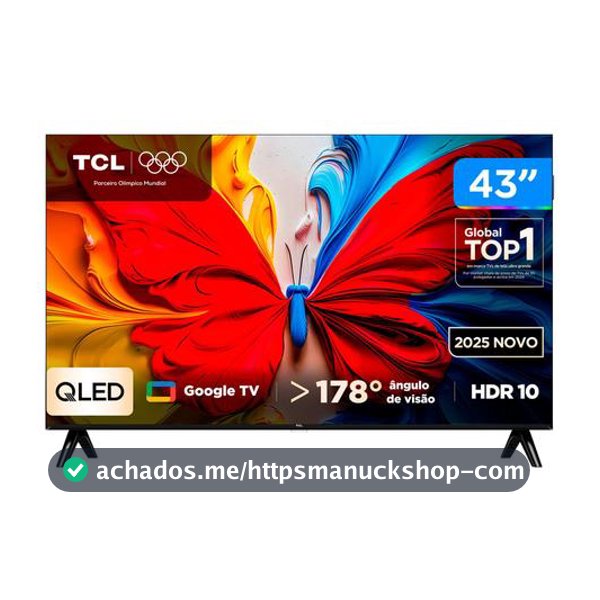 TV 43" TCL Full HD QLED 43S5K Google TV 2 HDMI