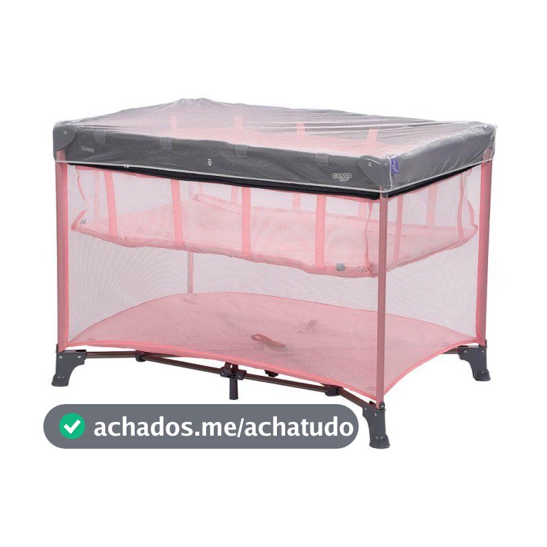 Berço Portátil Cosco Kids Cozzy até 18kg Rosa