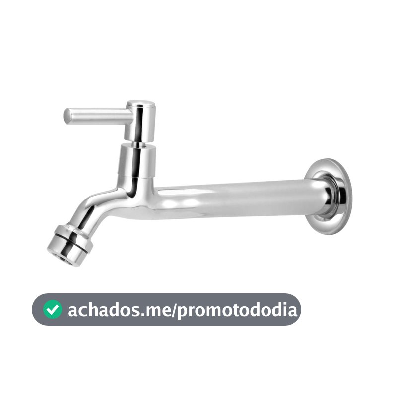 Torneira Tanque/jardim/cozinha Reta Parede Metal 22cm 1/4v