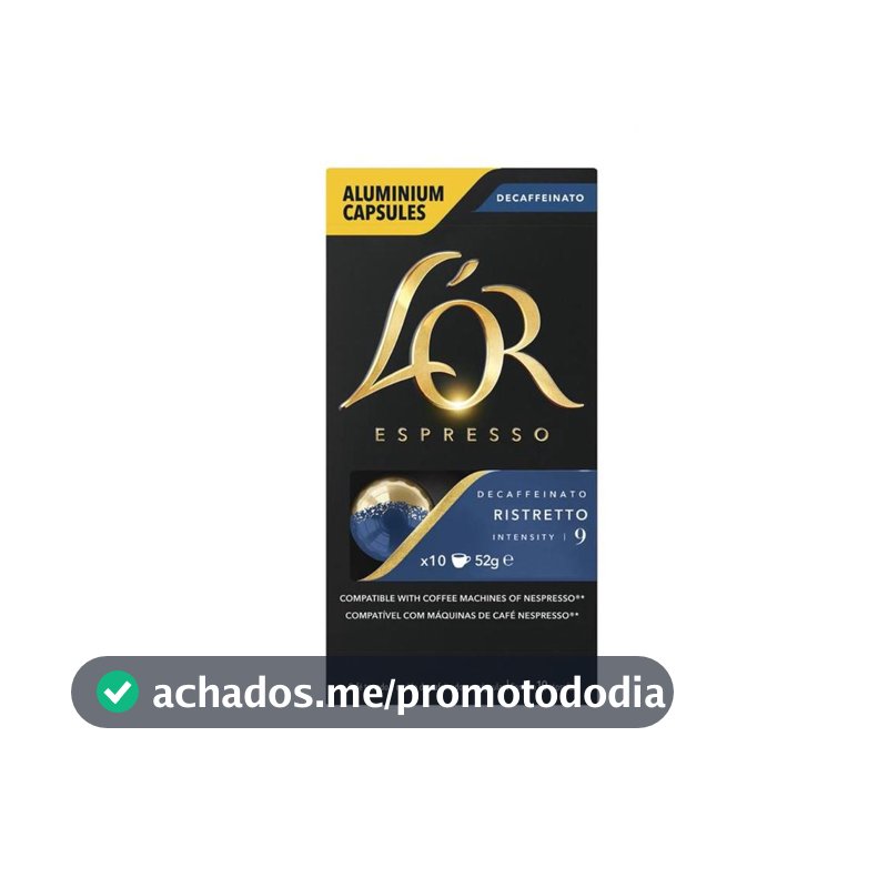 Cápsula de Café Espresso Ristretto Descafeinado 10x5,2g Lor