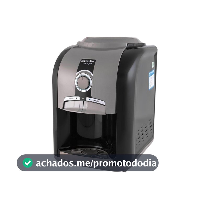 Bebedouro de Água Esmaltec de Mesa - Refrigerado por Compressor Stilo Black EGM30 - Bebedouro de Mesa - Magazine Walleskaricardo