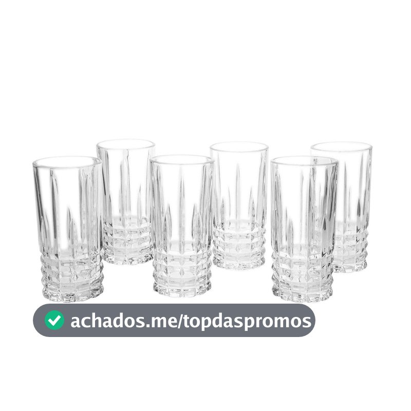 Jogo de Copos de Vidro 370ml 6 Peças - Casambiente Londres