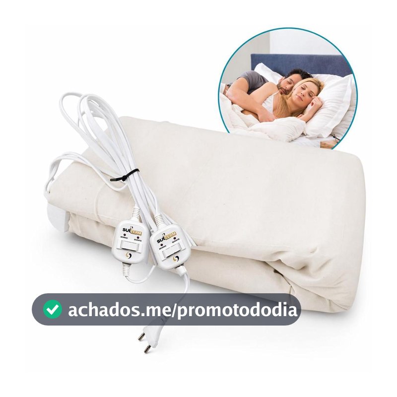 Lençol térmico elétrico casal 127v Sulterm 02 temperaturas certificado INMETRO unico garantia 3 anos
